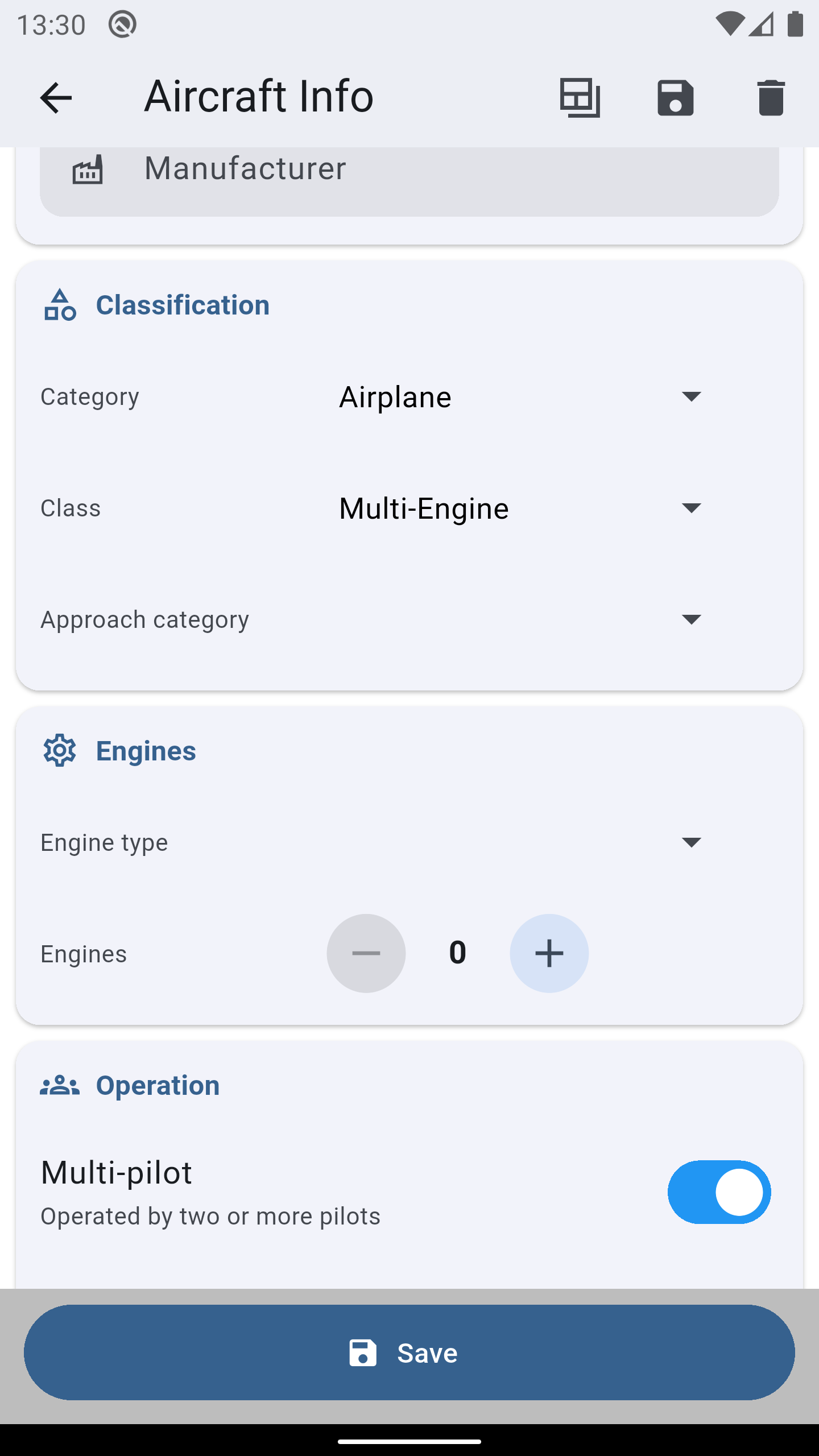 Aircraft info