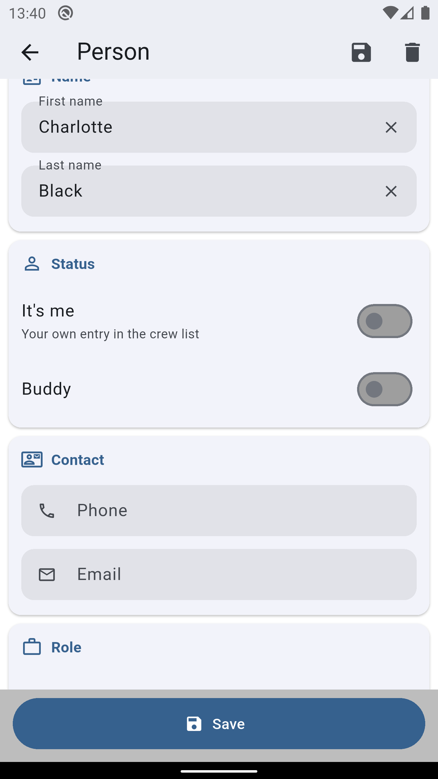 Person info